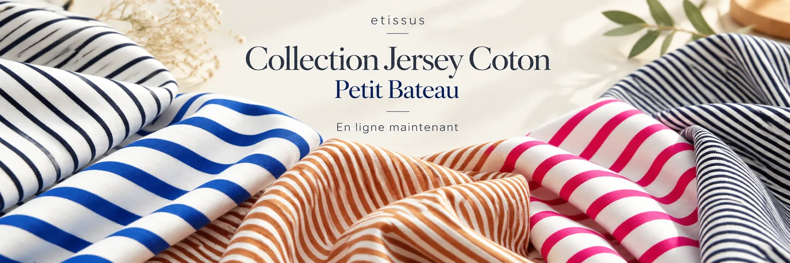 Du jersey de coton Petit Bateau à 11 euros le mètre chez Etissus
