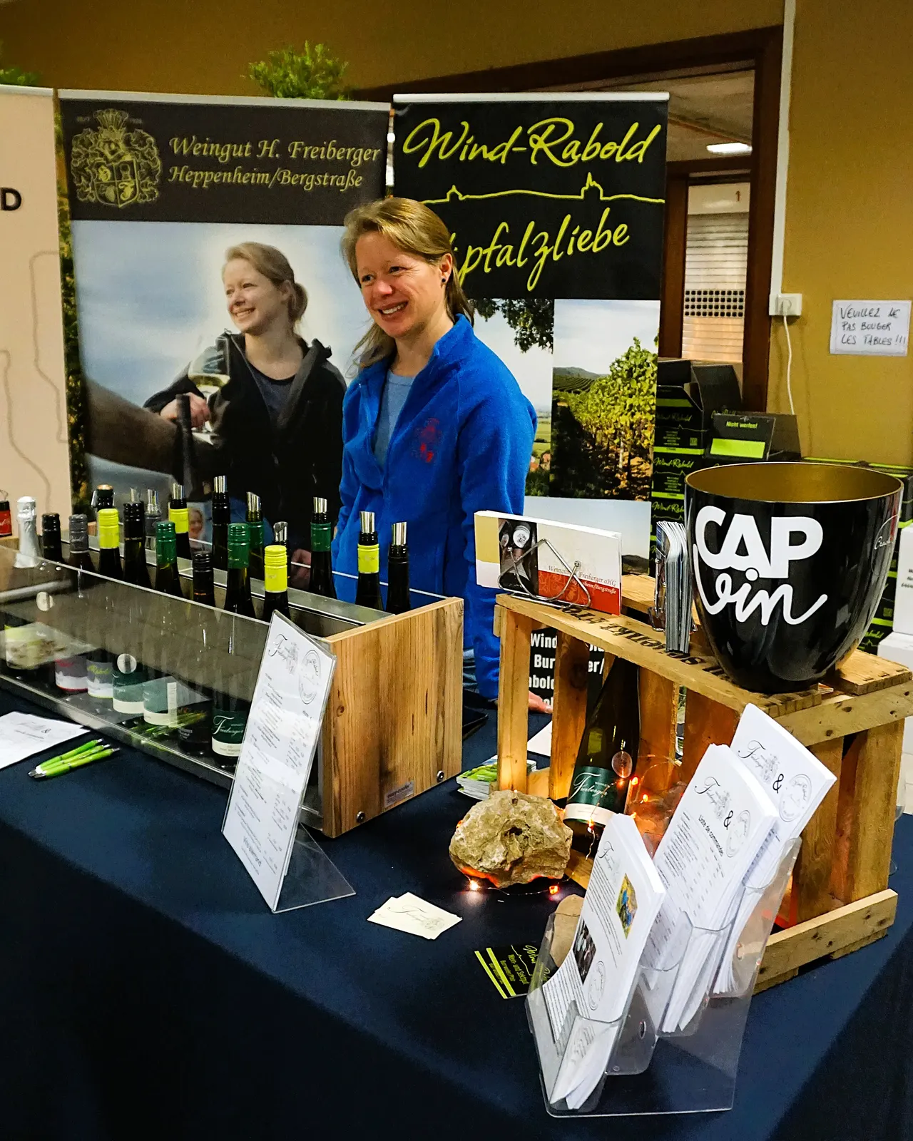 Le stand du Domaine Wind-Rabold, venu du Palatinat